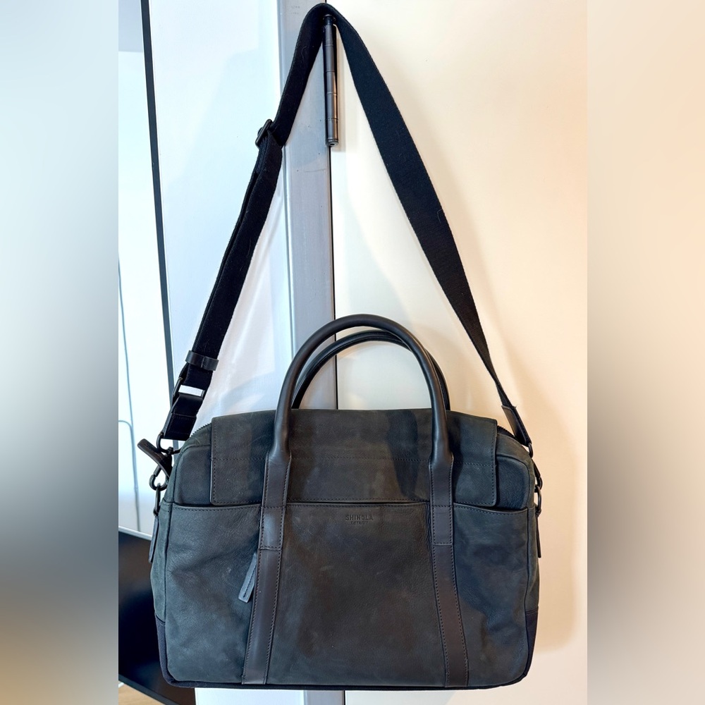 Like New Shinola Black Nubuck Sport Brief